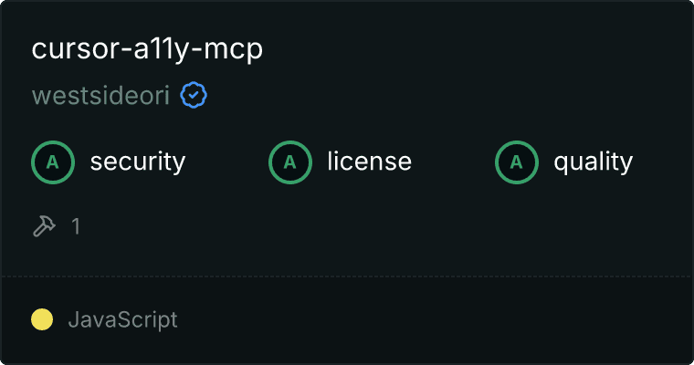 Cursor A11y MCP server