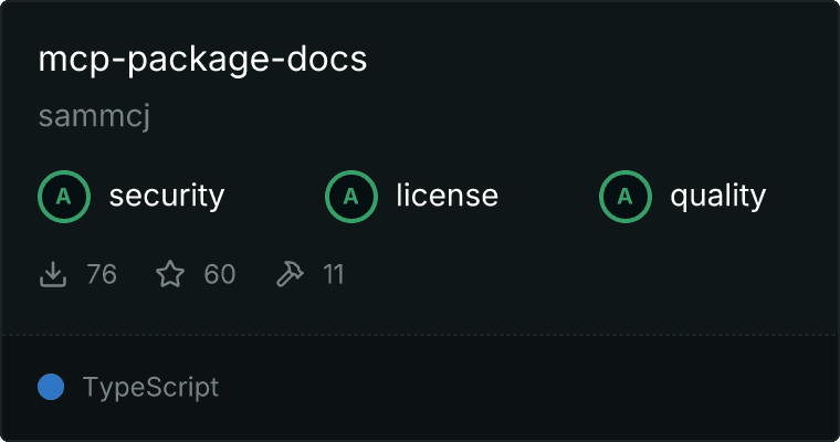 Package Docs Server MCP server