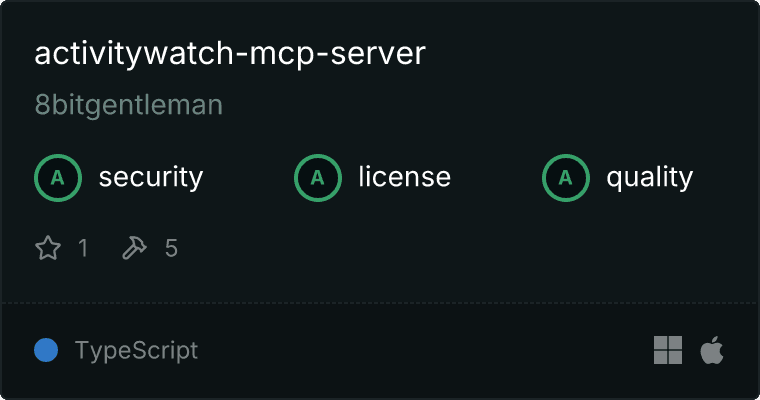ActivityWatch Server MCP server