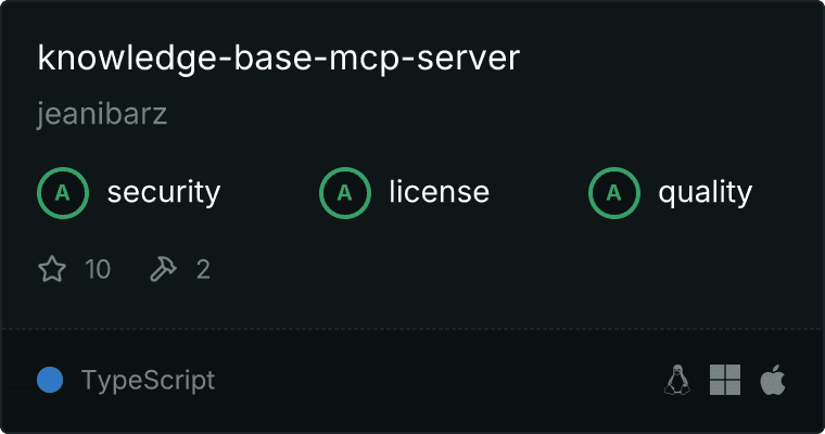 Knowledge Base Server MCP server