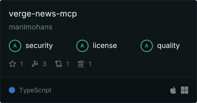 The Verge News Server MCP server