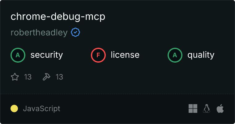 Chrome Debug Server MCP server