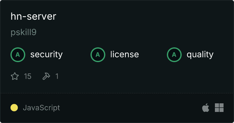 Hacker News MCP server