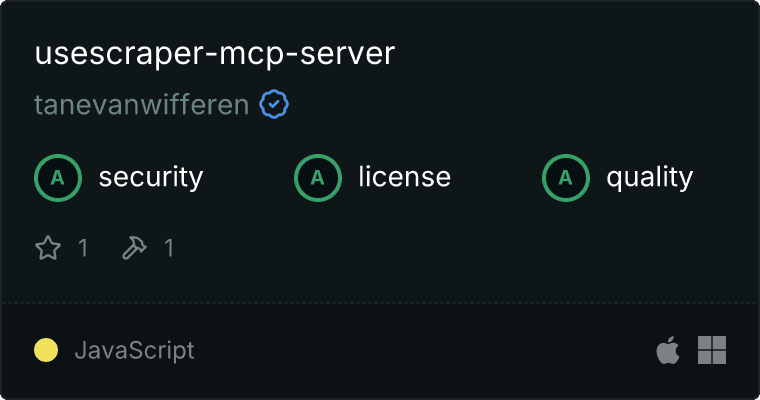 UseScraper Server MCP server