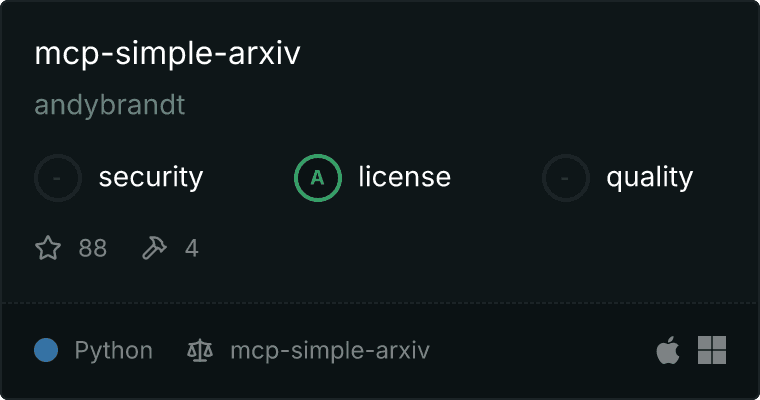 mcp-simple-arxiv MCP server