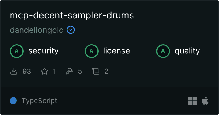 Decent-Sampler Drums Server MCP server