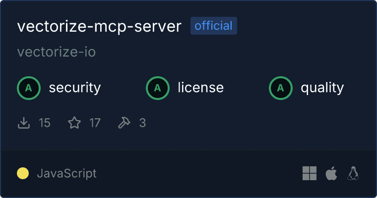 Vectorize MCP server