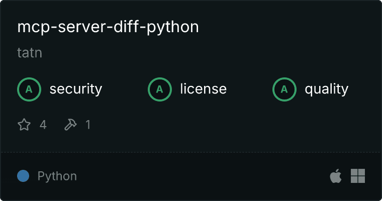 Server Diff Python MCP server