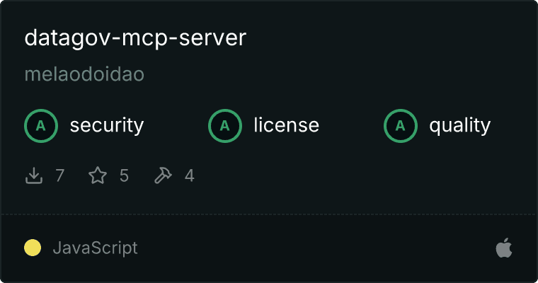 Data.gov Server MCP server