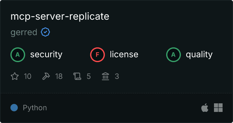 Server Replicate MCP server