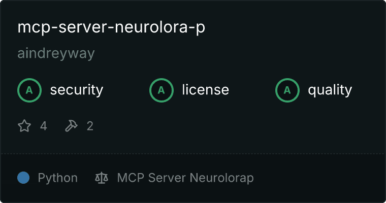 Server Neurolorap MCP server