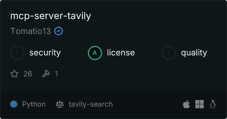 tavily-search MCP server