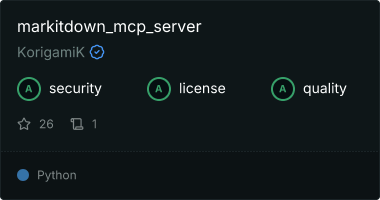 MarkItDown Server MCP server
