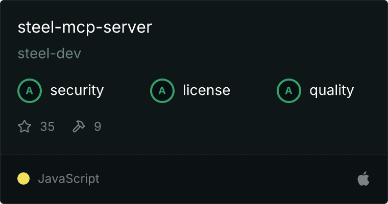 Steel Server MCP server