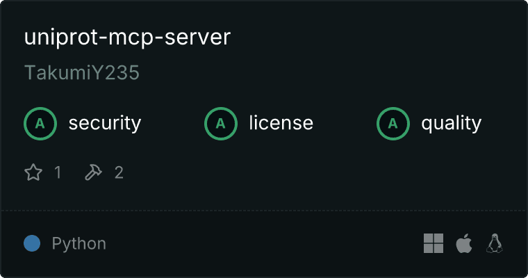 UniProt Server MCP server