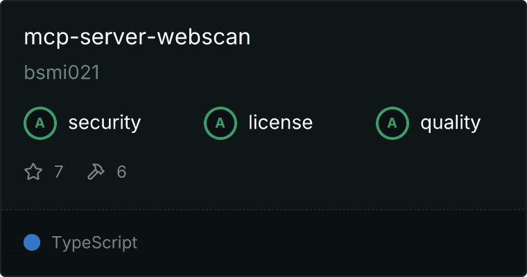 Webscan Server MCP server
