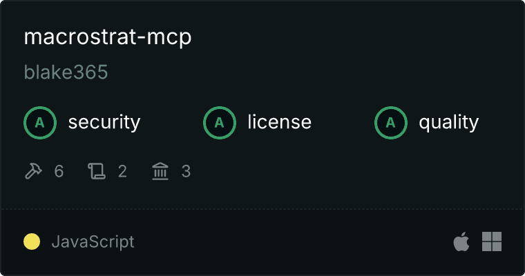 Macrostrat Server MCP server