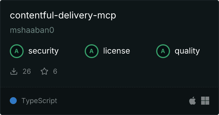 Contentful Delivery Server MCP server