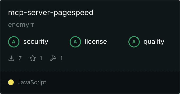Server Pagespeed MCP server
