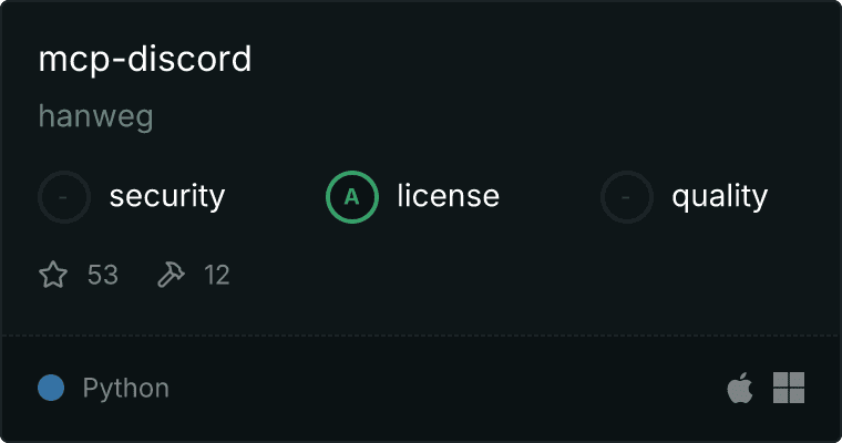 mcp-discord MCP server