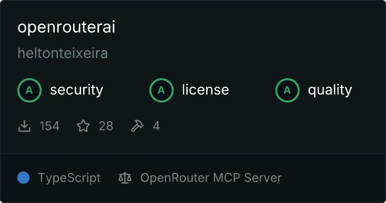 OpenRouter Server MCP server