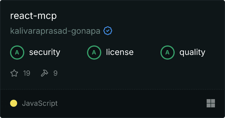 https://github.com/Streen9/react-mcp MCP server