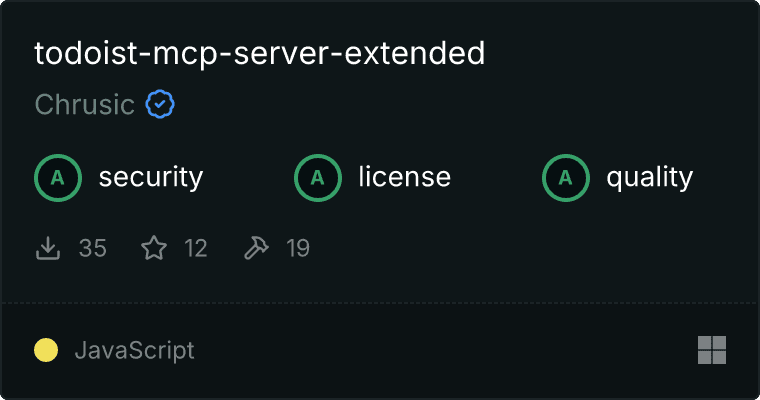 Todoist Server MCP server
