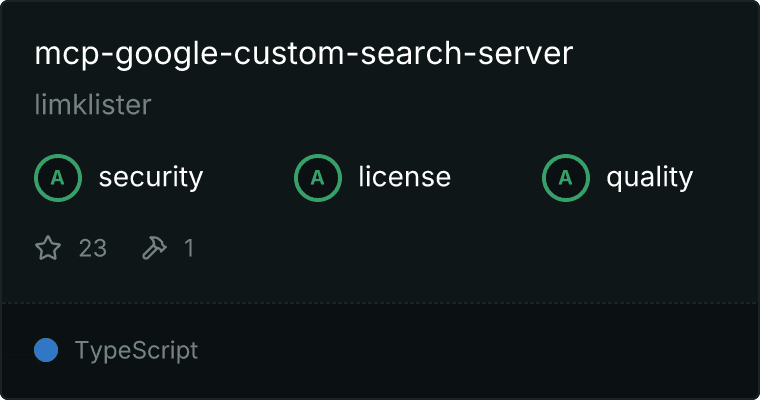 Google Custom Search Server MCP server