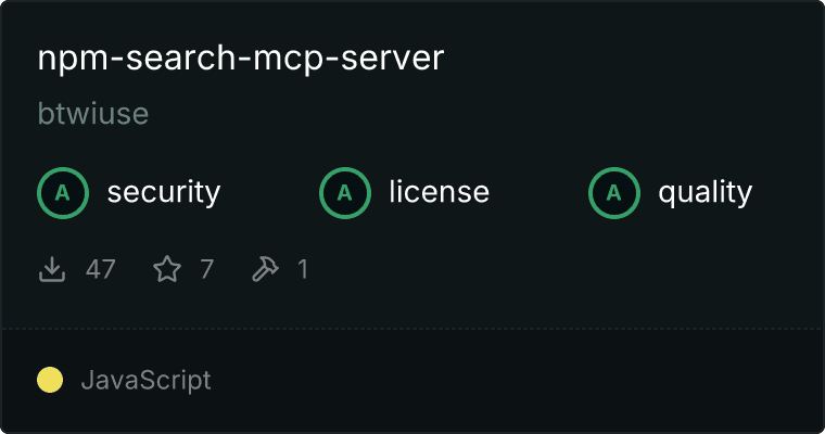 npm-search-mcp-server MCP server