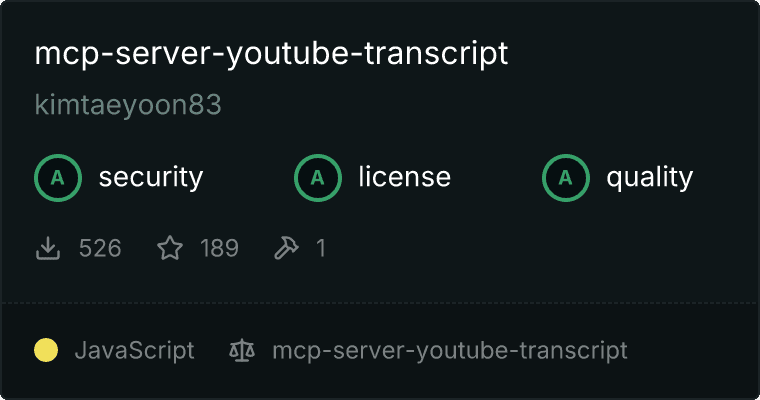 mcp-server-youtube-transcript MCP server
