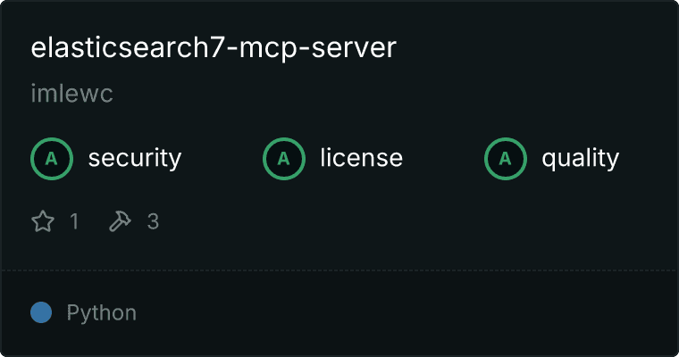 Elasticsearch 7.x Server MCP server