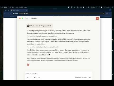Example session With Claude Desktop