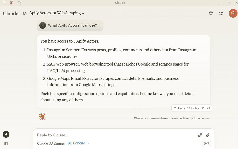 Claude-desktop-with-Actors-MCP-server