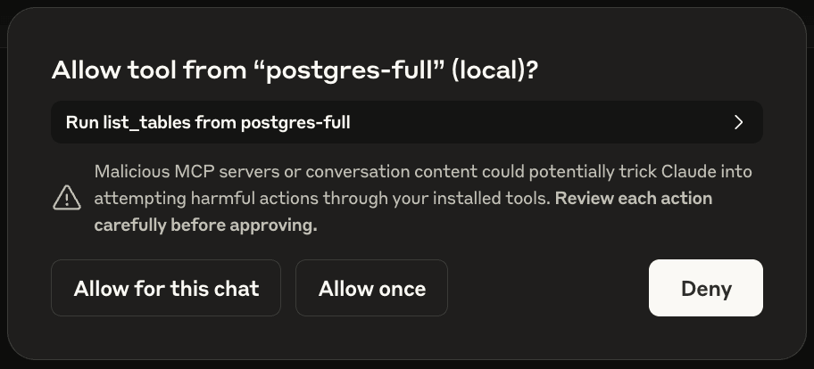 Allow Once Dialog